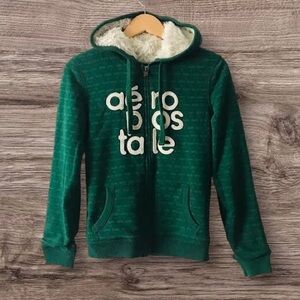 Y2K Aeropostale Fuzzy Full Zip Vintage Hoodie